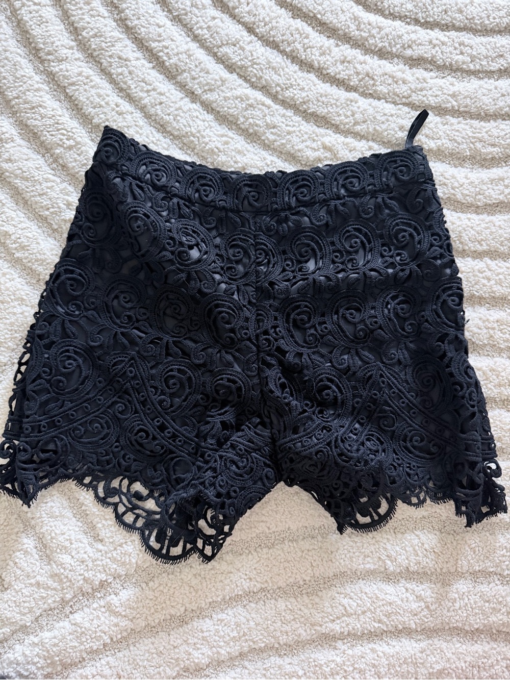 Burberry Black Lace Crochet Skort